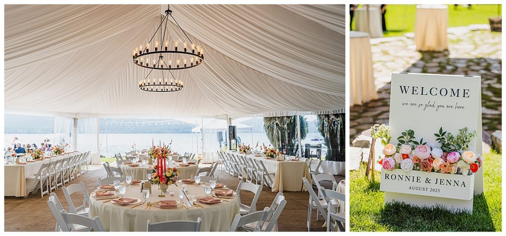 August wedding at The Lodge at Whitefish Lake in Whitefish, MT.